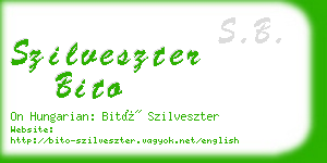 szilveszter bito business card
